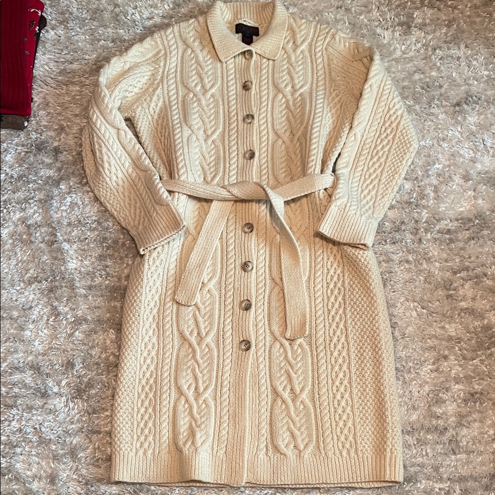 Ralph Lauren Cream Knit Button-Front Cardigan - Picture 4 of 6